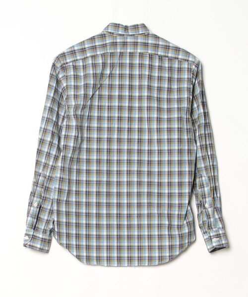 「INDIVIDUALIZED SHIRTS」 チェック柄長袖シャツ - ブルー レディース_画像2