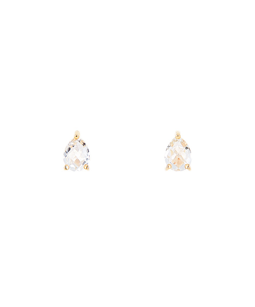 ピアス K18 イエローゴールド クォーツ しずくモチーフ ピアス BLOOM/ブルーム レディースの画像