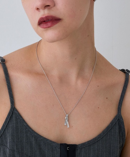 JUPITER ネックレス 「SV925」タイリボンモチーフネックレス/ペア/ユニ