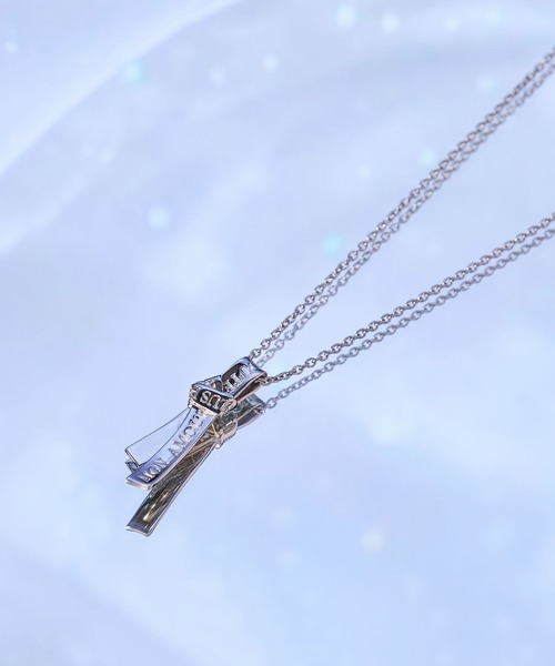 ネックレス 入学式 「SV925」タイリボンモチーフネックレス/ペア/ユニセックス「動画あり」 レディース メンズの画像