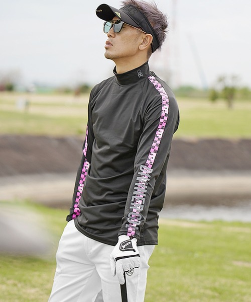 tシャツ Tシャツ メンズ 「DIVINER GOLF」オリジナルゴルフウェア/袖ラインモックネック長袖インナーカットソー｜zozo｜05