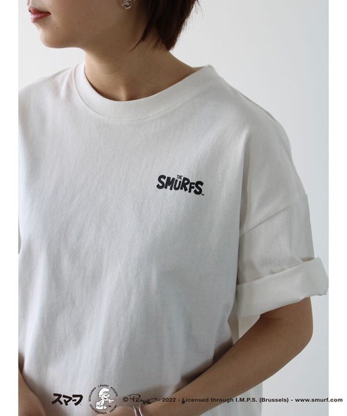 GeeRA（ジーラ） tシャツ 別注「スマーフ×GeeRA」コラボプリントT