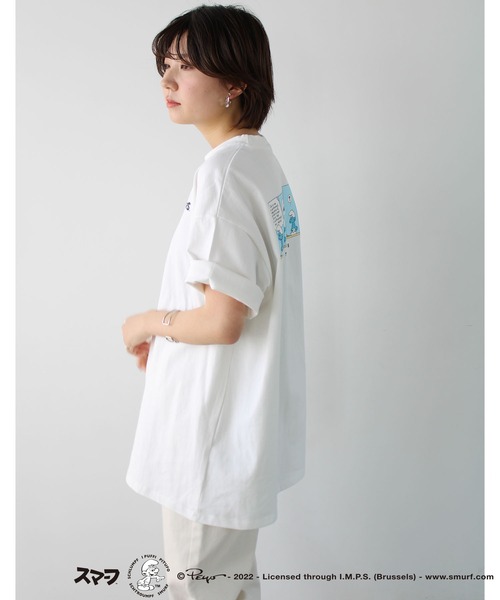GeeRA tシャツ 別注「スマーフ×GeeRA」コラボプリントTシャツ