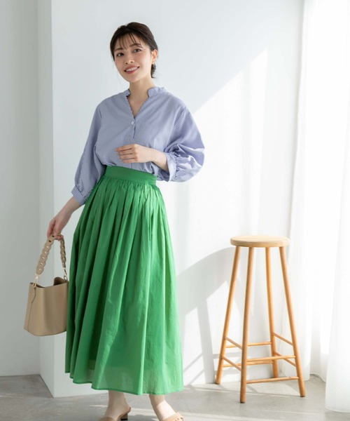 ブラウス シャツ ビッグカラースキッパーシャツ レディース MICA&DEAL ブラウス シャツ フリルカラースキッパーブラウス