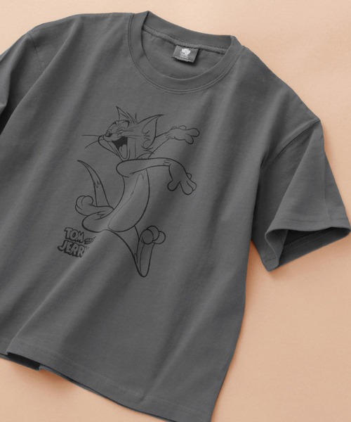 tシャツ Tシャツ キッズ 「 TOM＆JERRY / トムとジェリー 」 プリントビックシルエット クルーネック Tシャツ 半袖 キッズ｜zozo｜02