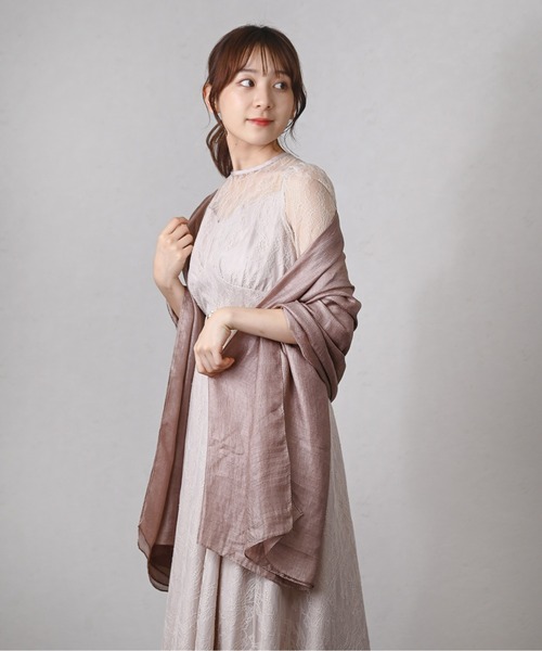 kana パーティードレス ラメストール Kana ストール マフラー ドレススタイル ロング 結婚式 お呼ばれ ラメ