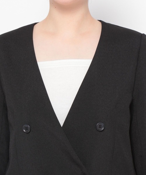 LEPSIM ジャケット ノーカラージャケット ノーカラーダブル