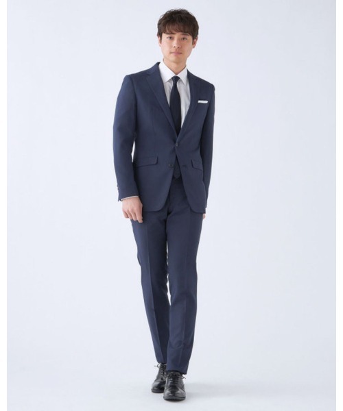スーツセレクト 4S セットアップ 背抜き ストレッチ 洗える春夏　黒 SUIT SQUARE Vカラージャケット レディース 春夏 秋冬