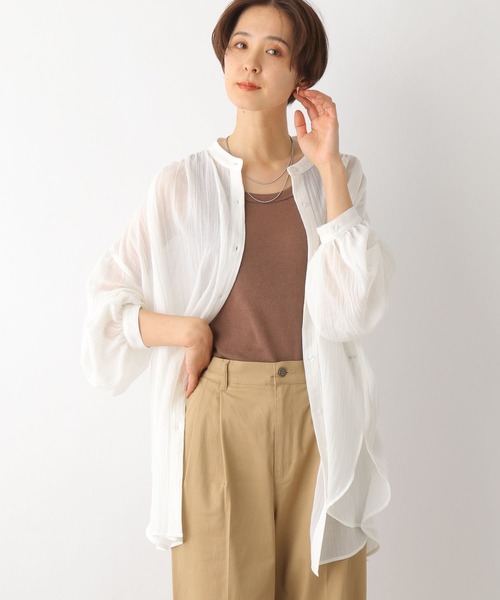 ⭐️wwです LEPSIM（レプシィム） シャツ ブラウス シアーチュニックハオリ 163561