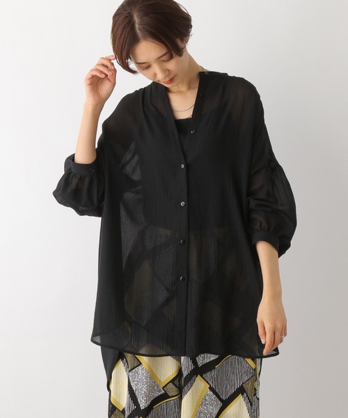 LEPSIM（レプシィム） シャツ ブラウス シアーチュニックハオリ 163561