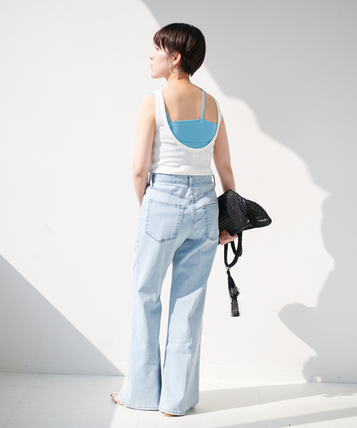 BASERANGE NIDA TANK リブキャミソール　ブルー FREAK'S STORE キャミソール Baserange/ベースレンジ NIDA TANK
