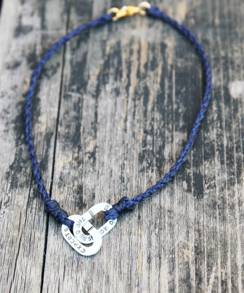 amp japan アンクレット Braid Waxed Cord Anklet -Star＆Puzzle
