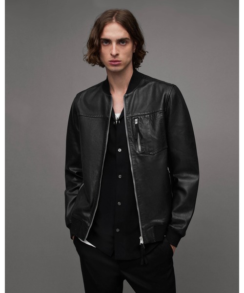 オールセインツ　レザー　MA-1 ALLSAINTS（オールセインツ） ma1 ma-1 TYRO WASHED LEATHER BOMBER