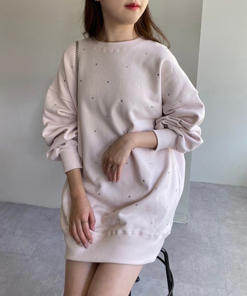 one after another NICE CLAUP スウェット オーバーサイズビジュー