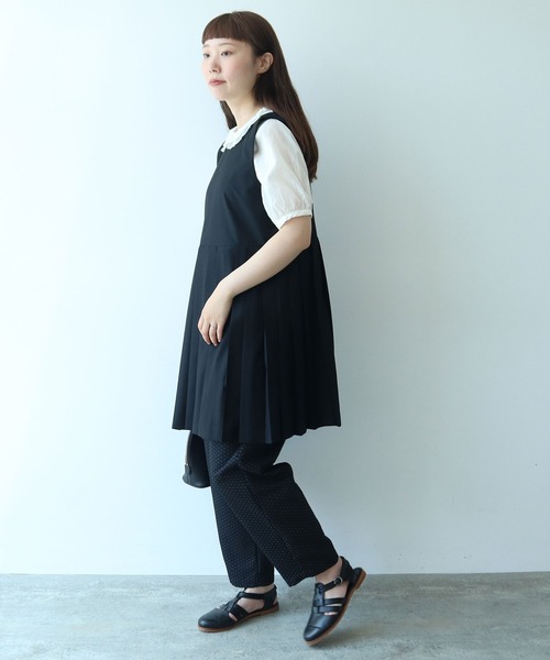 bulle de savon ベスト ジレ T/R プリーツベスト レディース