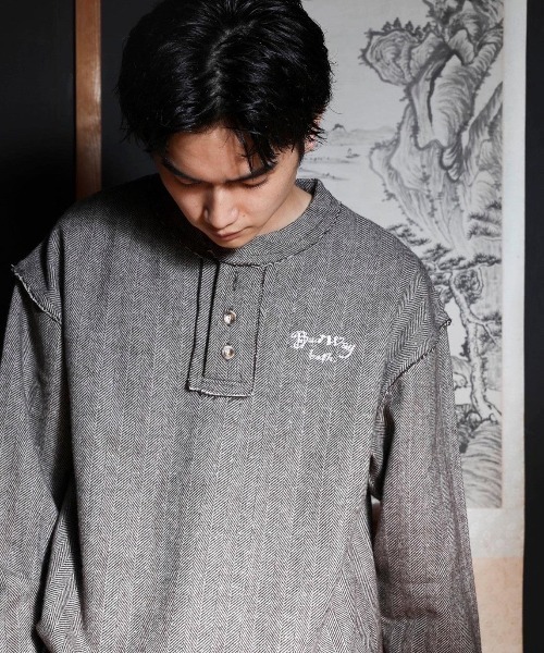 BADWAY（バッドウェイ） tシャツ Inside out Henry TEE メンズ