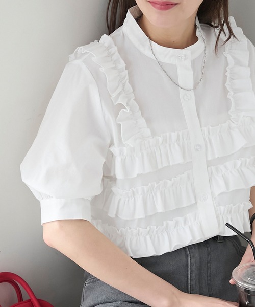 メゾンドドルチェ パフスリーブ ブラウス セール】 【LIBERTY】パフスリーブブラウス《2025summer catalog