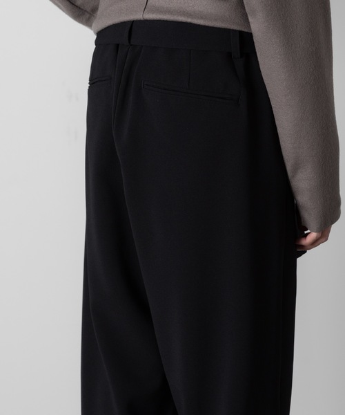 スラックス PE ストレッチダブルクロス ベルテッド テーパードフィットトラウザーズ / PE STRETCH DOUBLE CLOTH BELTED | ATTACHMENT | 09
