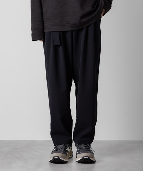 スラックス PE ストレッチダブルクロス ベルテッド テーパードフィットトラウザーズ / PE STRETCH DOUBLE CLOTH BELTED | ATTACHMENT | 11