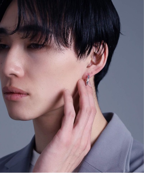 LION HEART シルバー925 クロッシングピアス　2個セット LION HEART ピアス LH for Gift クロッシングピアス/スリミー