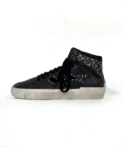 ASH ブラックハイカットスニーカー ASH スニーカー 「MELROSE STUDS」スタッズハイカットスニーカー