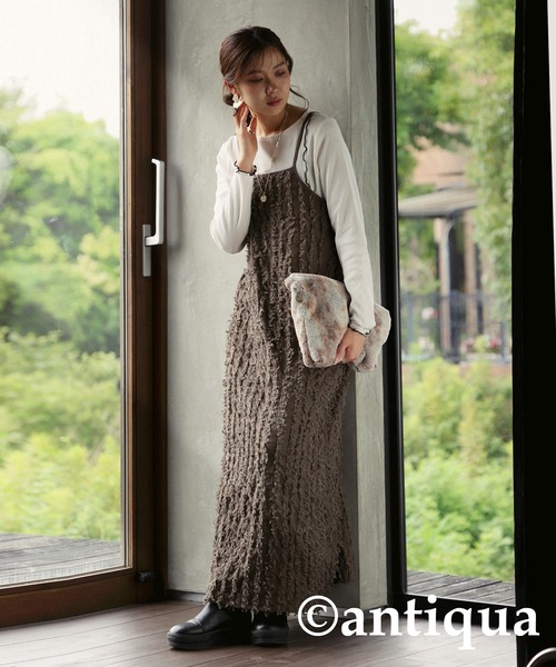 antiqua（アンティカ） tシャツ リブメロウトップス レディース