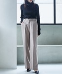 パンツ 高身長 ワイドパンツ(セットアップ対応...の詳細画像1