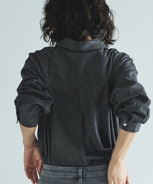 SOMETHING（サムシング） ブラウス シャツ ビッグデニムシャツ