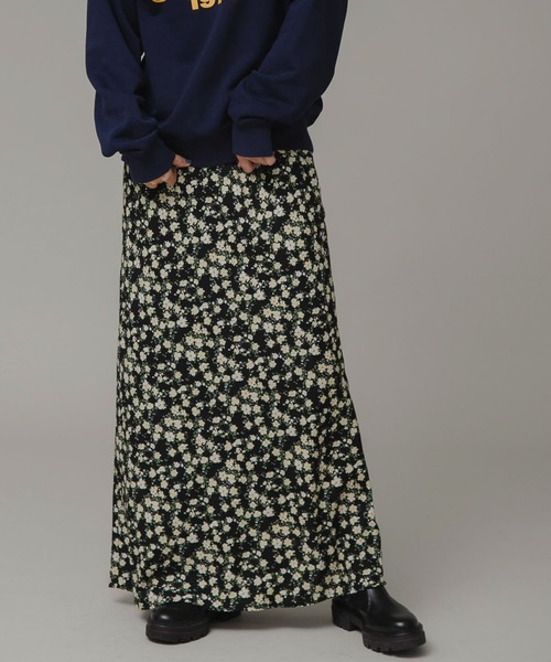 SONIA RYKIEL 花柄 レーヨン ラップアラウンドスカート T38