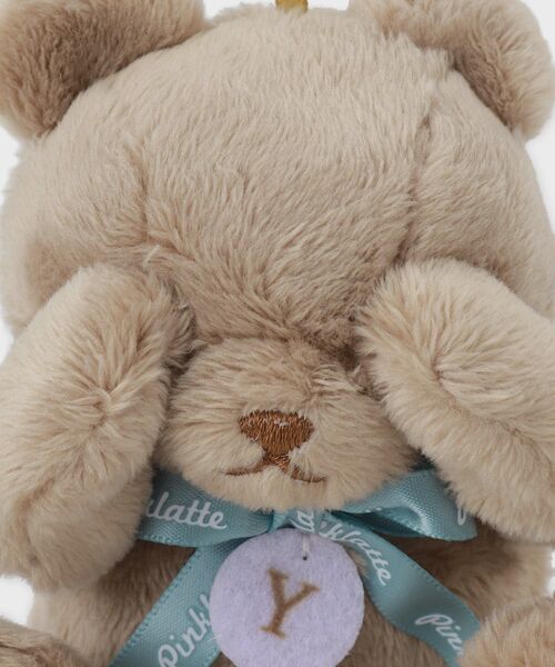 PINK-latte（ピンクラテ） キーケース 「イニシャル」くまぬいぐるみ