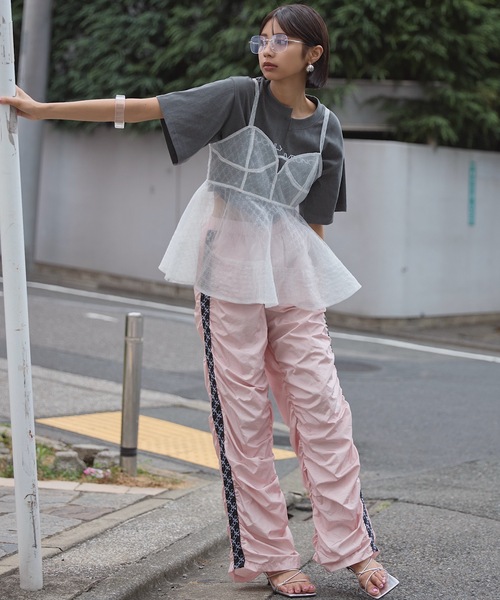 VIOLETTA 花柄ペプラムシアービスチェ レディース : ZOZOTOWN