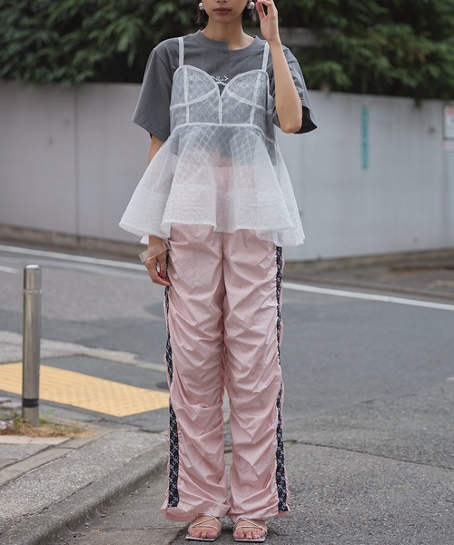 VIOLETTA 花柄ペプラムシアービスチェ レディース : ZOZOTOWN