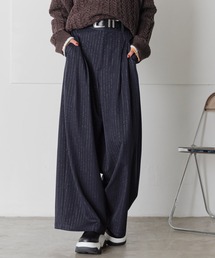 めいページ PAGEBOY スラックス パンツ ラメストライプタックパンツ