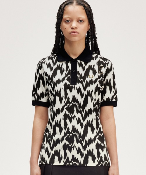 ポロシャツ Amy Winehouse Animal Print Fred Perry Shirt レディース 