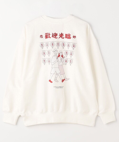 トレーナー スウェット Joanie/ジョエニー Happy Night Market SWEAT/刺繍 バックプリント クルーネック スウェット メ | FREAK'S STORE | 01
