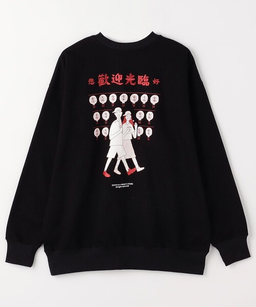 トレーナー スウェット Joanie/ジョエニー Happy Night Market SWEAT/刺繍 バックプリント クルーネック スウェット メ | FREAK'S STORE | 02