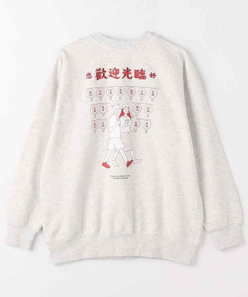 トレーナー スウェット Joanie/ジョエニー Happy Night Market SWEAT/刺繍 バックプリント クルーネック スウェット メ | FREAK'S STORE | 13