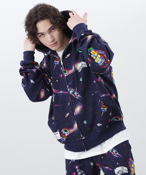 ビリオネアボーイズクラブ　宇宙柄　コート BILLIONAIRE BOYS CLUB（ビリオネアボーイズクラブ） パーカー メンズ