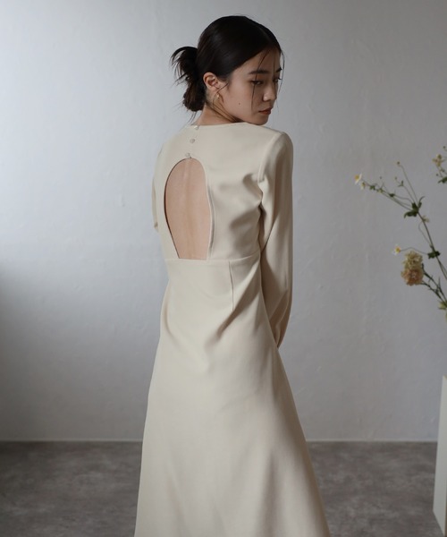 ENC ワンピース back open long sleeve one-piece / バックオープン