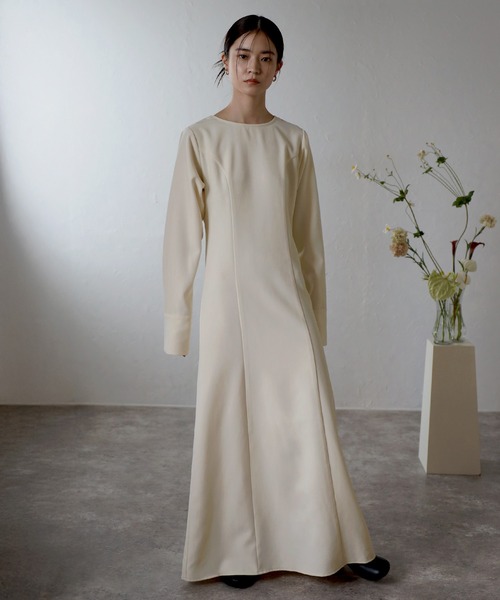 ENC ワンピース back open long sleeve one-piece / バックオープン