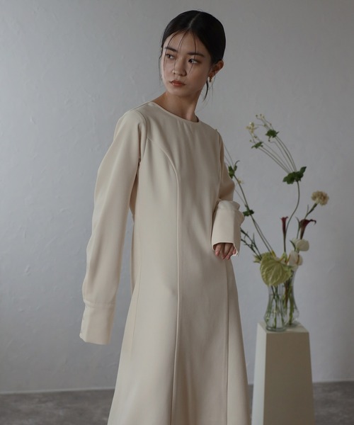 ENC ワンピース back open long sleeve one-piece / バックオープン