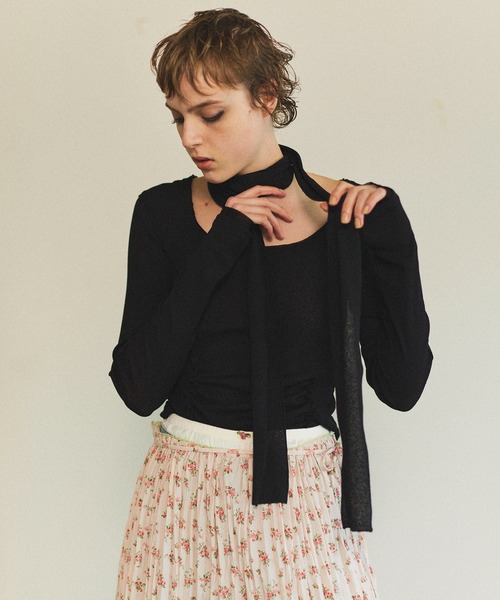 MAISON SPECIAL シャーリングスクエアトップス MAISON SPECIAL tシャツ Shirring Square Tops/シャーリング