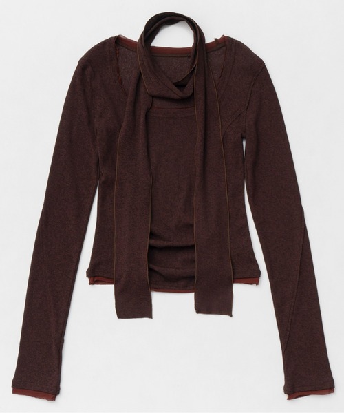 MAISON SPECIAL tシャツ Shirring Square Tops/シャーリング