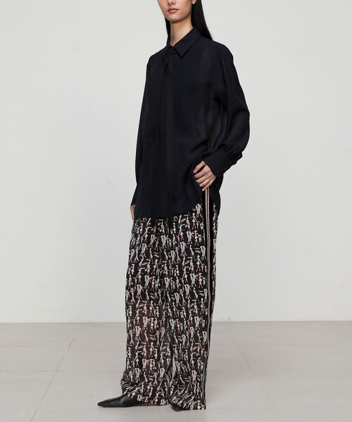 TOMORROWLAND .B ワイドパンツ パンツ コットン CUTE GIRL プリント