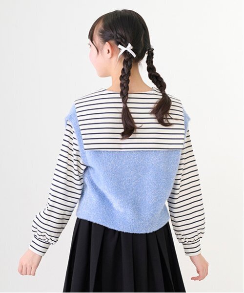 メゾピアノ パールロゴトレーナー フリルショートパンツ テレコTシャツ