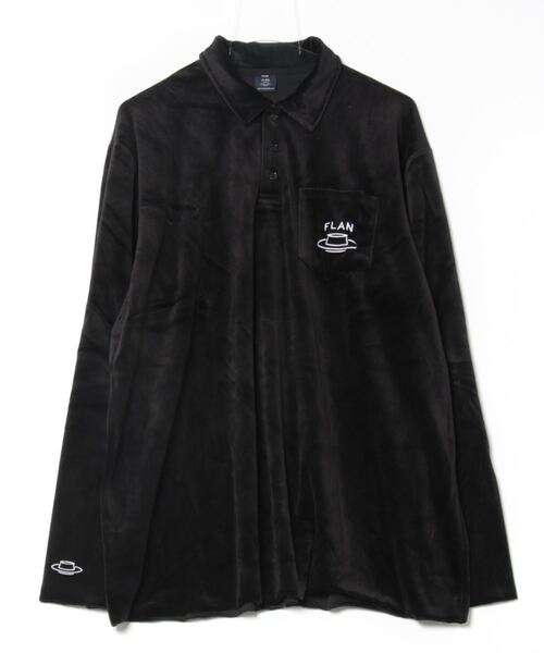 ブラウス シャツ 「FLAN(FLANLABS)」Velour Shirt レディース メンズ ブラウス シャツ 「FLAN(FLANLABS)」Velour Shirt レディース