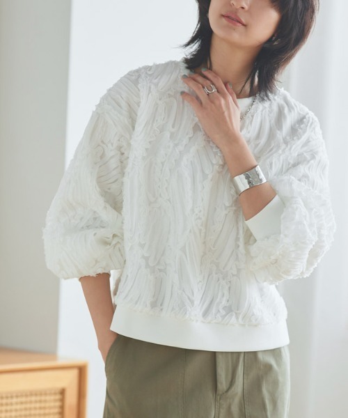 ブラウス シャツ 「RASW」コード刺繍ブラウス レディース