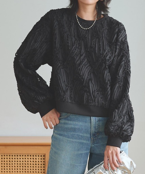 ブラウス シャツ 「RASW」コード刺繍ブラウス レディース RASW ブラウス シャツ 「RASW」コード刺繍ブラウス レディース