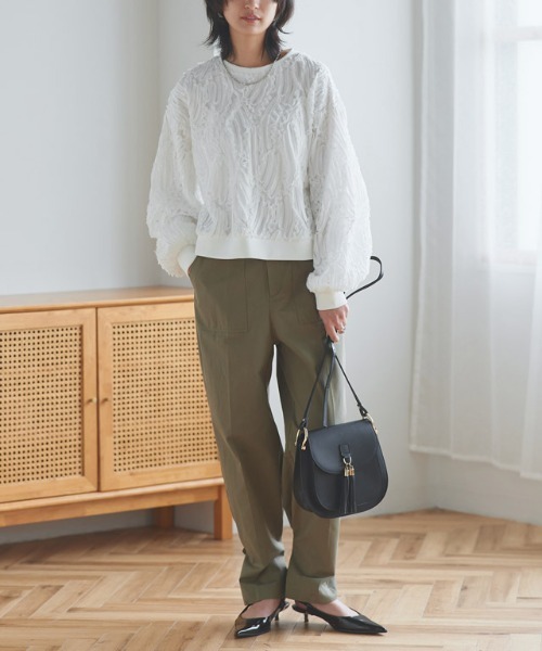 ブラウス シャツ 「RASW」コード刺繍ブラウス レディース RASW ブラウス シャツ 「RASW」コード刺繍ブラウス レディース