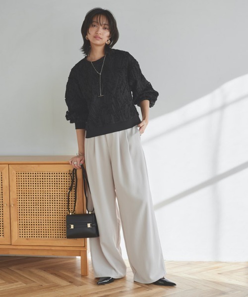 ブラウス シャツ 「RASW」コード刺繍ブラウス レディース RASW ブラウス シャツ 「RASW」コード刺繍ブラウス レディース